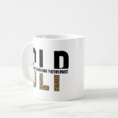 SLP Cheetah Print Speech Sprachpathologe Geschenk Kaffeetasse (Vorderseite Links)