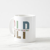 SLP Cheetah Print Speech Sprachpathologe Geschenk Kaffeetasse (Vorderseite Links)