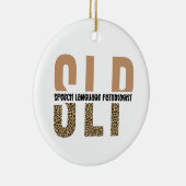 SLP Cheetah Print Speech Sprachpathologe Geschenk Keramik Ornament (Rechts)