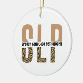SLP Cheetah Print Speech Sprachpathologe Geschenk Keramik Ornament (Links)
