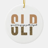 SLP Cheetah Print Speech Sprachpathologe Geschenk Keramik Ornament (Vorne)