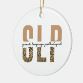 SLP Cheetah Print Speech Sprachpathologe Geschenk Keramik Ornament (Links)