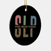 SLP Cheetah Print Speech Sprachpathologe Geschenk Keramik Ornament (Rechts)