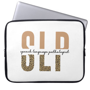 SLP Cheetah Print Speech Sprachpathologe Geschenk Laptopschutzhülle