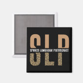 SLP Cheetah Print Speech Sprachpathologe Geschenk Magnet (Vorderseite/Rückseite)