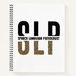 SLP Cheetah Print Speech Sprachpathologe Geschenk Notizblock
