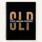 SLP Cheetah Print Speech Sprachpathologe Geschenk Notizblock (Vorderseite)
