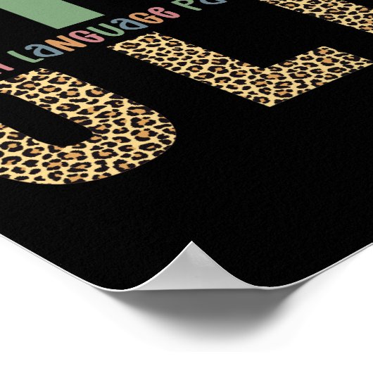SLP Cheetah Print Speech Sprachpathologe Geschenk Poster (Ecke)