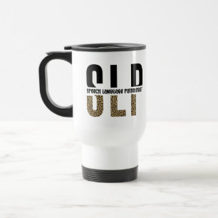 SLP Cheetah Print Speech Sprachpathologe Geschenk Reisebecher