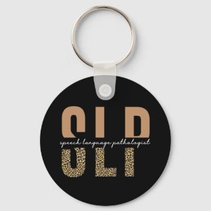 SLP Cheetah Print Speech Sprachpathologe Geschenk Schlüsselanhänger