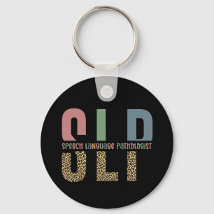 SLP Cheetah Print Speech Sprachpathologe Geschenk Schlüsselanhänger
