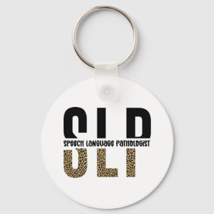 SLP Cheetah Print Speech Sprachpathologe Geschenk Schlüsselanhänger