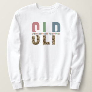SLP Cheetah Print Speech Sprachpathologe Geschenk Sweatshirt