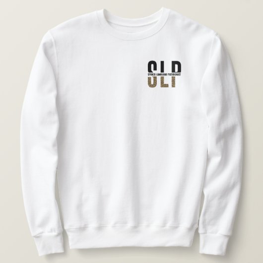 SLP Cheetah Print Speech Sprachpathologe Geschenk Sweatshirt (Design vorne)