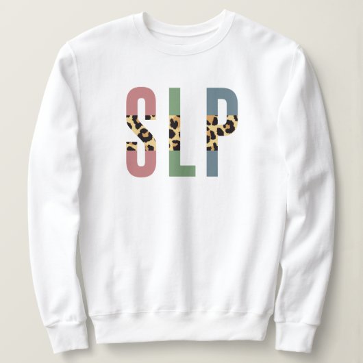 SLP Cheetah Print Speech Sprachpathologe Geschenk Sweatshirt (Design vorne)