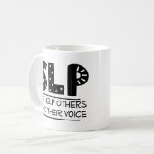 SLP-Geschenk für Sprechtherapeut Kaffeetasse (Vorderseite Links)