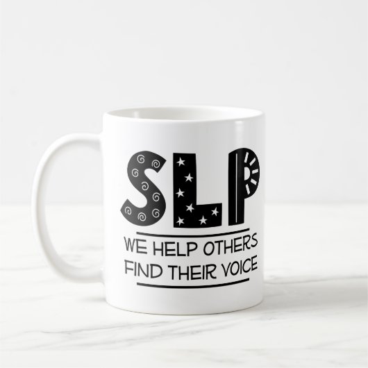 SLP-Geschenk für Sprechtherapeut Kaffeetasse (Links)