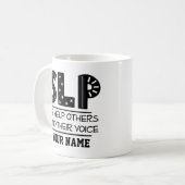 SLP-Geschenk für Sprechtherapeut Kaffeetasse (Vorderseite Links)