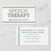 SLP-Karten! Sprachtherapie Visitenkarten Visitenkarte (Vorne/Hinten)