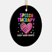 SLP Language Pathologe & Speech Therapy Keramik Ornament (Rechts)