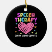 SLP Language Pathologe & Speech Therapy Keramik Ornament (Vorne)