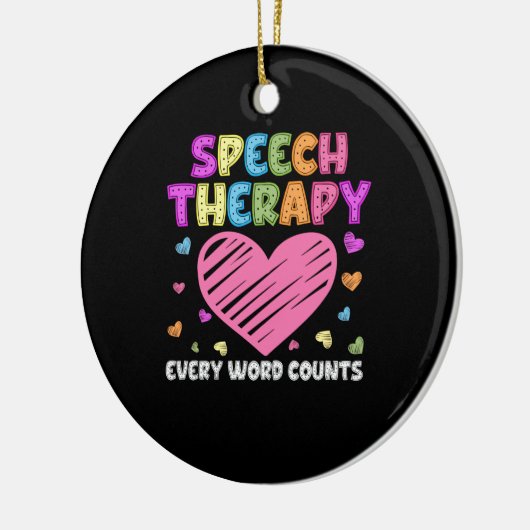 SLP Language Pathologe & Speech Therapy Keramik Ornament (Links)