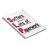 SLP leidet an vielen Paperwork-Speech-Therapien Notizblock (Rechte Seite)