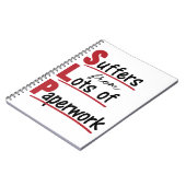 SLP leidet an vielen Paperwork-Speech-Therapien Notizblock (Linke Seite)