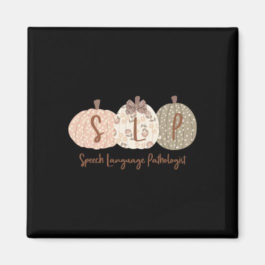 Slp Pumpkin Speech Language Pathologe Fall Autum Magnet (Vorne)