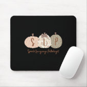 Slp Pumpkin Speech Language Pathologe Fall Autum Mousepad (Mit Mouse)