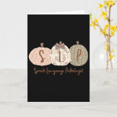 Slp Pumpkin Speech Language Pathologist Fall Autum Karte (Gelbe Blume)