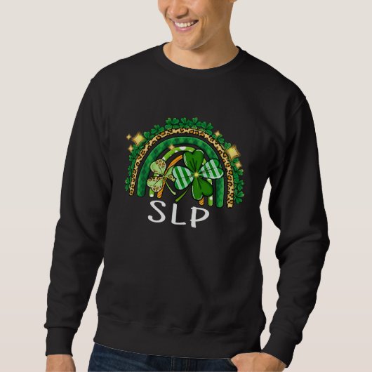 SLP Rainbow Lucky Women St Patrick's Day Shamrock Sweatshirt (Vorderseite)