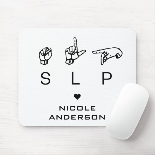 SLP Speech Language Pathologe ASL Mousepad (Mit Mouse)