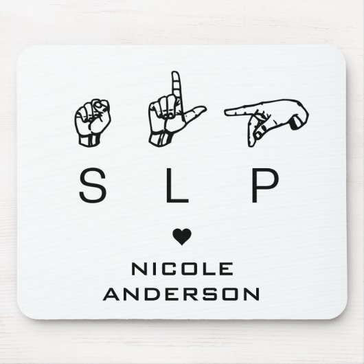 SLP Speech Language Pathologe ASL Mousepad (Vorne)