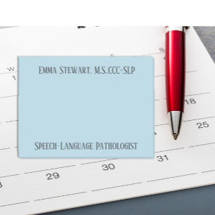 SLP (Speech Language Pathologe) Beitrag, den es no Post-it Klebezettel