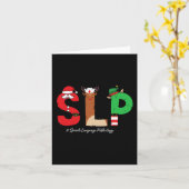 SLP Speech Language Pathologin Christmas SLP Sant Karte (Gelbe Blume)