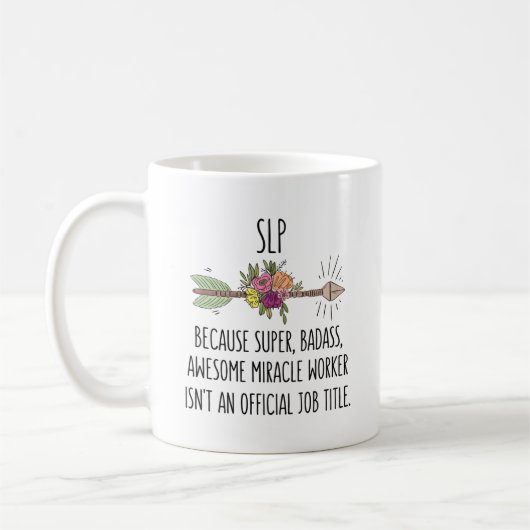 SLP Speech Language Pathologist Therapist Teacher Kaffeetasse (Links)