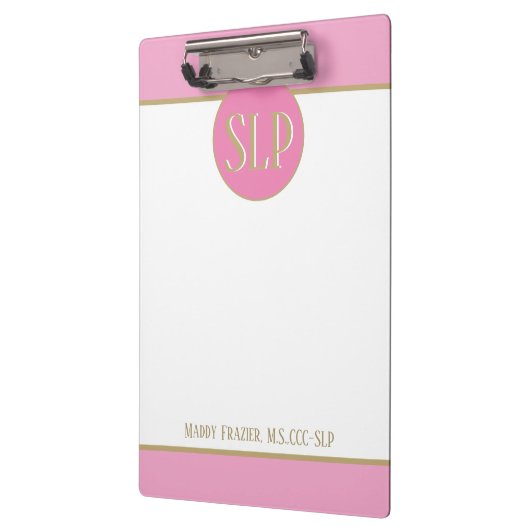 SLP (Speech Pathologe) benutzerdefinierte Zwischen Klemmbrett (Links)