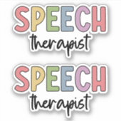 SLP Speech Therapist Speech Pathologe Aufkleber (Vorderseite)