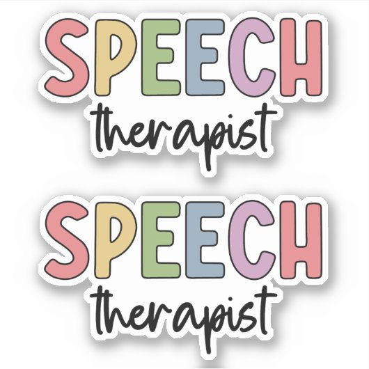 SLP Speech Therapist Speech Pathologe Aufkleber (Vorderseite)