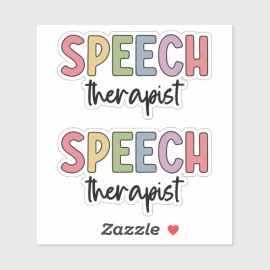 SLP Speech Therapist Speech Pathologe Aufkleber (Blatt)