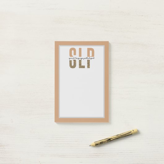 SLP-Sprachpathologe Cheetah Post-it Klebezettel (Auf Schreibtisch)