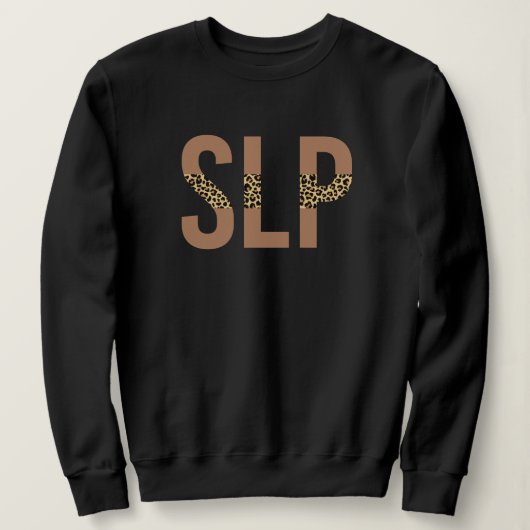 SLP-Sprachpathologe Leopard Print Sweatshirt (Design vorne)