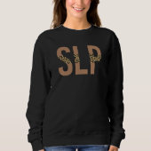 SLP-Sprachpathologe Leopard Print Sweatshirt (Vorderseite)