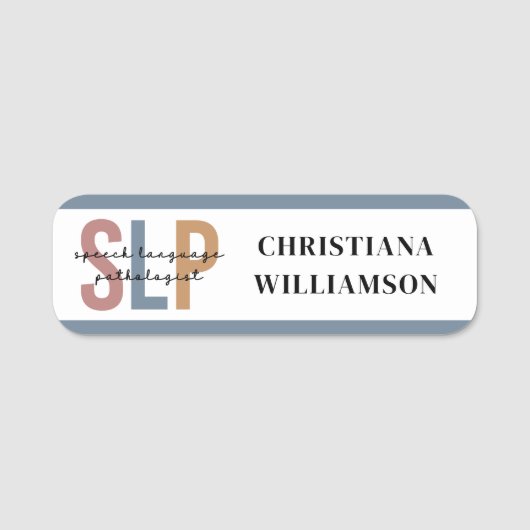SLP-Sprachpathologe Namensschild (Vorderseite)