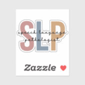 SLP-Sprachpathologe Retro Aufkleber (Blatt)