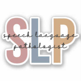 SLP-Sprachpathologe Retro Aufkleber
