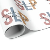 SLP-Sprachpathologe Retro Geschenkpapier (Rolleneckpunkt)