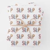 SLP-Sprachpathologe Retro Geschenkpapier Set (Beispiel)