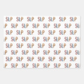 SLP-Sprachpathologe Retro Geschenkpapier Set (Vorderseite)